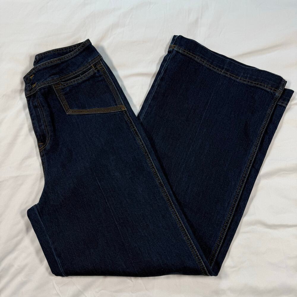 House of Harlow 1960 Wide leg Sailor Dark Wash High Rise Blue Jeans Size 28 - Picture 12 of 12